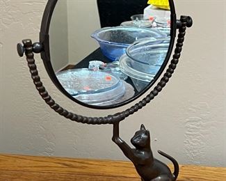 Bronze Cat Mirror	14 inches high	
