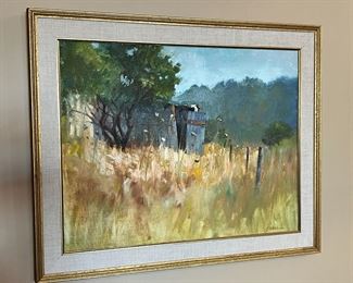 Original Art Jonathan Sobol Oil Painting Shack in the Wilderness	Frame: 24 x 29in	
