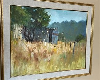 Original Art Jonathan Sobol Oil Painting Shack in the Wilderness	Frame: 24 x 29in	
