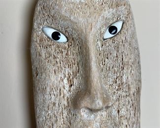 The Shaman Sings Carved Whalebone Fossil Bobby Nashookpuk	1,14.5 inches long.	
