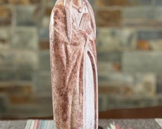 Navajo Roy Yazzie Alabaster Sculpture Where are the Eagles Soap Stone Native American  Carving	12 inches high	
