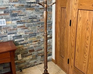 Oak Barley Twist Coat Rack	70.5 inches high.	
