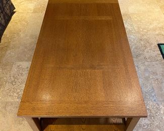 Mission Oak Coffee Table Arts And Crafts 	18 x 28 x 50in	HxWxD
