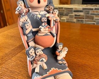 LARGE Jemez Linda Lucero Fragua Storyteller Figure Native American Pottery 	10.5 x 5 x 8in	HxWxD
