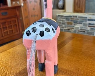 Folk Art Carved Wood Horse	13 inches high	
