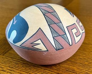 Angelina Medina Acoma/Zia/Zuni Seed Pot Native American Pottery	3.5 x 5.5 diameter.	
