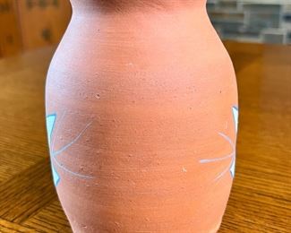 Thelma Toehay Chapman Kiowa Pottery Vase Native American	4.25 x 3 diameter at opening	
