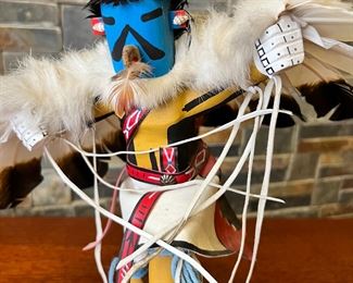 Navajo Eagle Dancer Kachina Doll Signed Spencer Native American 	12in High	

