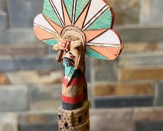 D. Choyou Hopi Carved Kachina Doll Native American 	10.5in High	
