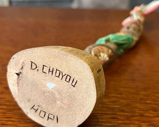 D. Choyou Hopi Carved Kachina Doll Native American 	10.5in High	
