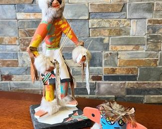 Navajo Humming Bird Kachina Doll Cindy Kachada Native American 	14in High	
