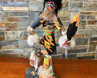 Navajo Fire Keepers Kachina Doll Cindy Kachada Native American 	17in High	

