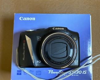 Canon PowerShot SX130IS 12.1 MP Digital Camera In Box		
