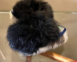 Inuit Alaska Seal Skin Baby Slippers 	4 inches long	
