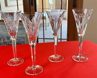 4pc Waterford Crystal Millennium HEALTH Toasting Champagne Flutes	9.25 x 3.5in	
