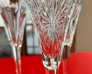 4pc Waterford Crystal Millennium HEALTH Toasting Champagne Flutes	9.25 x 3.5in	
