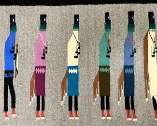 Navajo Ye’i Bi Chei Rug Native American 	26 x 40in	
