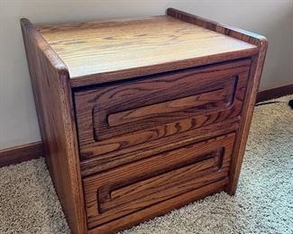 Oak 2-Drawer Cabinet	22 x 22 x 19in	
