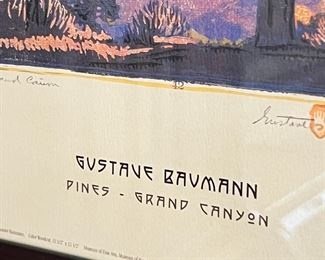 Gustave Baumann Pines Grand Canyon Framed Art Print Hillside Woods 1999 Reprint	Frame: 17 x 13.75in	
