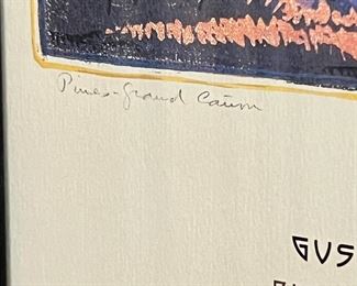 Gustave Baumann Pines Grand Canyon Framed Art Print Hillside Woods 1999 Reprint	Frame: 17 x 13.75in	
