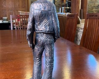 Daniel Monfort Western Cowboy Resin Sculpture Bronze Finish 	16 inches high	
