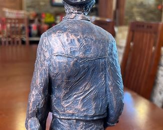 Daniel Monfort Western Cowboy Resin Sculpture Bronze Finish 	16 inches high	
