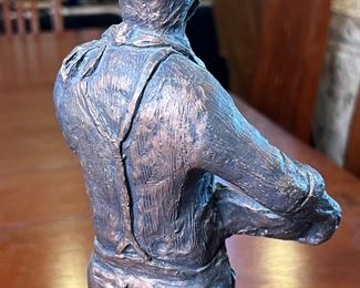 Daniel Monfort Western Prospector Resin Sculpture Bronze Finish	13.5 inches high.	
