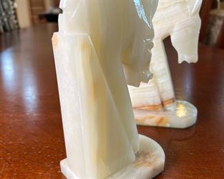 2pc Quartz Horse Head Bookends	9 inches high	
