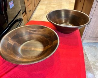 11pc Ozark Treasures Wood Salad Set	Large Bowl: 4 x 12in Diameter	
