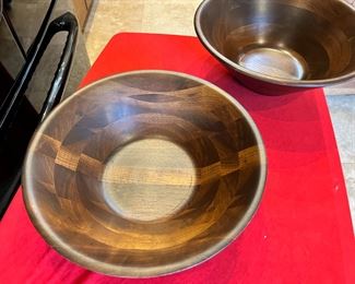 11pc Ozark Treasures Wood Salad Set	Large Bowl: 4 x 12in Diameter	
