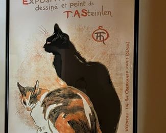 Ala Bodiniere Cat Poster Framed Exposition Steinlen	37 x 25in	
