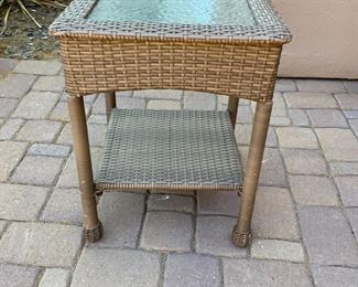 All Weather Wicker Table Small	22 x 17.5 x 17.5in	HxWxD
