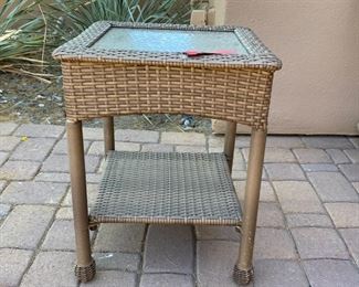 All Weather Wicker Table Small	22 x 17.5 x 17.5in	HxWxD
