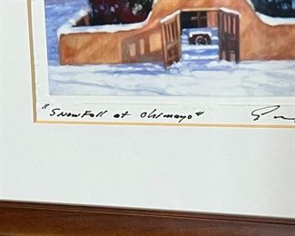 Snowfall at Chimayo Santuario de Chimayo Framed Litho Art	Frame: 10.5 x 12.75in	

