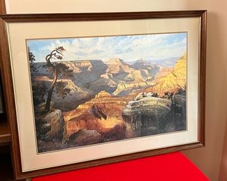 Signed Frank Lucas Canyon Print	Frame: 28 x 38in	
