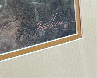 Signed Frank Lucas Canyon Print	Frame: 28 x 38in	

