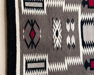 Vintage Navajo Crystal Storm Pattern Rug	26 x 44.5in	
