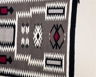 Vintage Navajo Crystal Storm Pattern Rug	26 x 44.5in	
