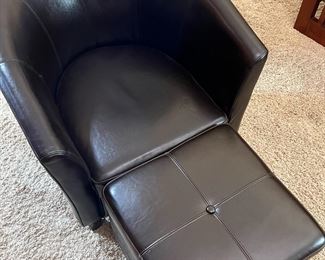 Pacific Coast Faux Leather Club Chair & Ottoman	29 x 28 x 29in	HxWxD
