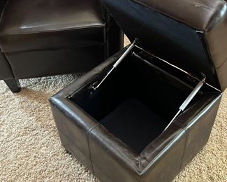 Pacific Coast Faux Leather Club Chair & Ottoman	29 x 28 x 29in	HxWxD
