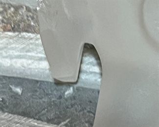 2pc Art Deco Frosted Glass Ducks by Ferjac France	6 inches long	
