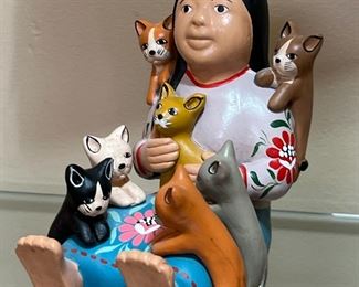 Ceramic Storyteller Figure Elidas Imports South American 	4.5 inches high	
