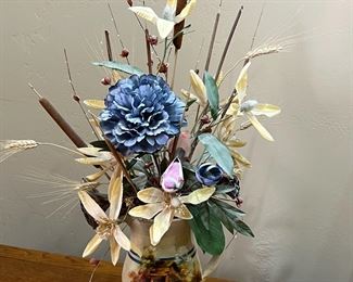 Paul Storie Pottery Stoneware Pitcher Floral Display 	Pitcher 8.75 inches high.	
