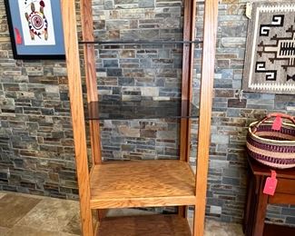 Oak Etagere Shelf Unit	78 x 31.5 x 22in	HxWxD
