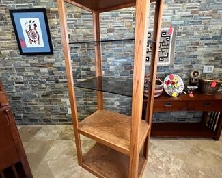 Oak Etagere Shelf Unit	78 x 31.5 x 22in	HxWxD
