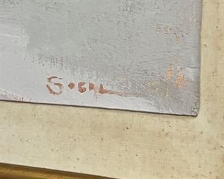 Original Art Canyon Snow Jonathan Sobol Oil Painting  	Frame: 25 x 30in	
