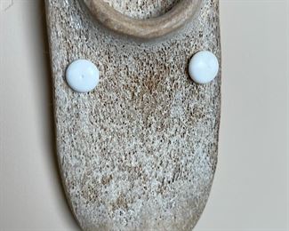 The Shaman Sings Carved Whalebone Fossil Bobby Nashookpuk	1,14.5 inches long.	
