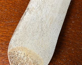 The Shaman Sings Carved Whalebone Fossil Bobby Nashookpuk	1,14.5 inches long.	
