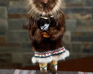 Kathleen Westlake Inupiaq Doll Lady with Seal Oil	14.5 inches high.	

