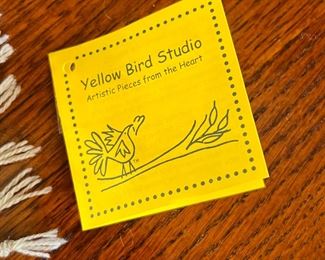 Yellowbird Studio Marianne Vinich Handpainted Bowl 	14.5 inches diameter.	
